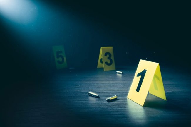 Evidence Marker Stock Photo
