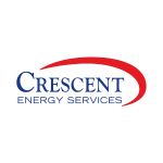 Crescent Crescent Energy Services logo with blue wordmark and red curved swoosh.