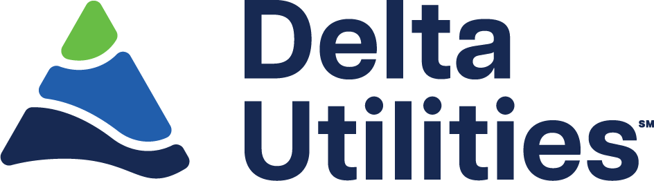 Delta Utilities - Big Dog Delta Utilities logo: blue triangular symbol with a green accent and the words ‘Delta Utilities’ in bold navy text.